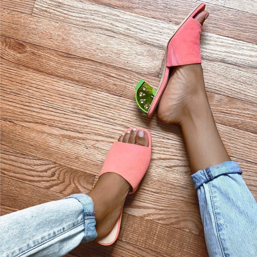 SOLD! ❤️ NEW! Kate Spade Citrus Slip On Slide Sandals - Picture 3 of 14